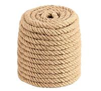 Natural Jute Rope,Thick Rope, 30MM Natural Jute Rope 20m Twisted Hemp Rope Extra Thick Twisted Manila Hemp Rope(Size:30MM 10M) (Size : 30MM 20M) (Color : 30MM 20M)