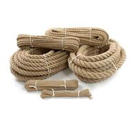 Natural Jute Rope Twisted Braided Decking Garden Boating Sash 6mm - 40mm (40mm, 40m)