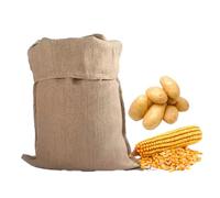 Natural Jute Storage Sack - 40x60cm Large Hessian Potato Bag, Reusable Durable Sack for Grains, Vegetables, Sand & Farm Bulk Storage, Food Safe Burlap Sack (1 Piece)