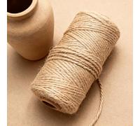 Natural Jute Twine, 262 Feet 2mm Brown Garden String for Plant Tying, Tomato Vine Support, Floristry, Crafts and Gift Wrapping, Soft and Strong Natural Fiber