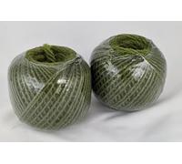 Natural Jute Twine - Strong, Durable, Biodegradable Garden Twine for Gardening, Floristry, and Bundling - Made from 100% Natural Jute - Affordable (Green Jute, 2 Balls)