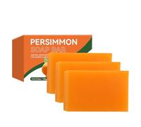 Natural Kaki Soap, Kaki Soap from Removal, Body Odour for Men and Women, Moisturising, Brightening Bath Soap, Deep Cleansing for Face and Body, Exfoliating, Smoothing (3 Pieces)