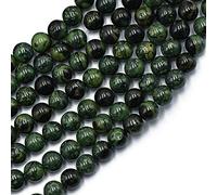 Natural Kambaba Jasper Semi Precious Gemstone Round 8mm Green Stone Beads for Jewelry Making 15 Inches(47-49pcs)