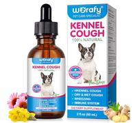 Natural Kennel Cough Support for Dogs 60ml, Dog Cough Syrup with Mullein Leaf for Cough Relief, Respiratory Health, Immune Enhancement and Collar Comfort, Kennel Cough Treatment for Older and Puppies