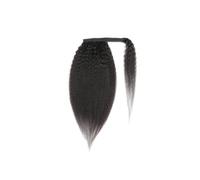 Natural Kinky Straight Ponytaill Extensions Human Hair Wrap Around Clip in Ponytail Hair Extensions Perfect Looking(10inch 75g)