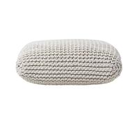 (Natural) Knitted Cotton Pouffe Floor Cushion Square