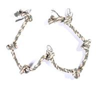 Natural Knotted Rope Parrot Swing Toy - 100cm Hanging Bird Toy for Climbing, Preening & Exercise - Cotton Rope Swing for Small to Medium Parrots