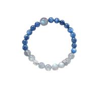 Natural Kyanite Ash Moonlight Handmade Crystal Beaded Bracelet Healing Yoga Jewelry,Blue