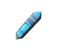 Natural Labradorite Crystal Hexagonal Wand Stones, 2" Large Hexagonal Bullet Points Stones, Hexagonal Bullet Shaped Gemstones Chakra Crystals for Witchcraft Meditation Divination