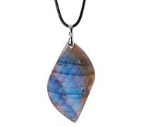 Natural Labradorite Pendant - Freeform 15g Blue Moonstone | Healing Crystal Jewelry Gift For Her | Versatile 3-5cm Rough Stone To Elevate Casual Shirts Or Elegant Valentine Day Outfits