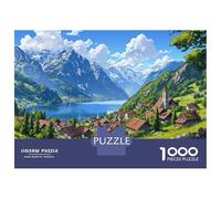 Natural Landscape Family Puzzles 1000 Pieces with High Definition Print Centenary Jigsaws Lake Mountain Village for A Sustainable Hobby As Wall Art Puzzle 52x38cm/1000pcs