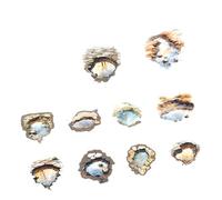 Natural Landscape Labels Watercolor Water Reflection Designs for Scrapbooking and Artistic Decoration Nature Encouraged Craft Materials