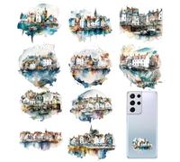 Natural Landscape Sticker Scrapbooking Stickers | 20 x Aesthetic Stickers for Planner Decoration, Fisherman Village Supplies