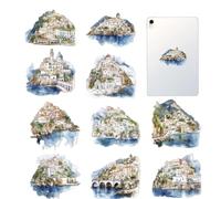 Natural Landscape Sticker Scrapbooking Stickers 20pcs Japanese Paper Nature Landscape DIY Sticker Aesthetic Stickers Self Adhesive Planner Decoration Mu