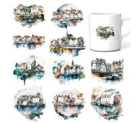 Natural Landscape Sticker Scrapbooking Stickers 20pcs Nature Japanese Landscape Paper Sticker DIY Art Craft Supplies Self Adhesive Planner Decoration