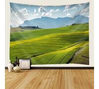 Natural Landscape Tapestry Wall Hanging Meadow Mountain Extra Large Tapestry Fabric Wall Hangings Art 3D Print Tapestries for Bedroom Living Room Home Decor 230x274 cm a-8944