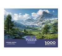 Natural Landscape Year in Pictures 1000 Piece with High Definition Print Jigsaw Puzzles Snow Mountain Valley As An Ultra Difficult Puzzle for Travel Jigsaw Puzzle 38x26cm/1000pcs