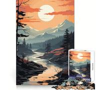 Natural Landscapes 1000 Piece Jigsaw Puzzle for Adults Logic Toy Relaxing Fun Design Assembly Santa Wish Gift (38x52cm)