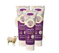 Natural Lanolin Cream for Hands & Foot, Foot Moisturizer for Dry Cracked Feet Skin, Non-Greasy Fast Absorbing Formula, Skin Barrier Repair Cream Multi-Purpose Soothing Lotion (3)