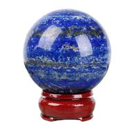 Natural Lapis Lazuli Crystal Sphere Ball Healing Sphere Sculpture Figurine Reiki Divination Feng Shui Chakra Aura Home Desk Decor Decorative Collection,400~420g(400~420g)