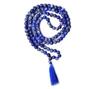 Natural Lapis Lazuli Mala for Jaap & Wear (108+1) 8 Mm Beads Mala Lab Certified, Lapis Lazuli Rosary, Lapis Lazuli Beads Mala-B09YLV7YWB
