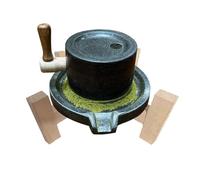 Natural Lapis Lazuli Stone Mill for Home UseEasy to Operate Handmade Grinder for Dry & Wet Grain Ideal for Cooking & Baking Durable & Unique Artisan Craftsmanship