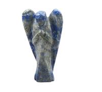 Natural Lapis Lazulli Stone Reiki Carved Spiritual Gemstone Guardian Angel Pocket " 2 inches Approx - Blessfull Healing