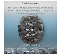 Natural Larvikite Healing Crystal Gift, Worry Stone for Anxiety Relief, Positive Inspirational Gifts for Women, Best Friends, Family & Colleagues, Motivational Present