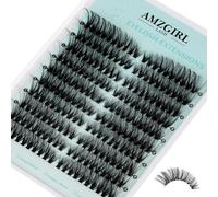 Natural Lash Clusters Left&Right Eyelash Clusters 200pcs C Curl Wispy Cluster Lashes DIY Individual Lashes Extension Thin Band Cluster Eyelashes Extensions(80D,10Pairs Mix9-18mm)