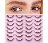 Natural Lashes 10mm Wispy False Eyelashes Natural Look Faux Mink Eyelashes Wispies Fluffy Strip Lashes Pack by Kiromiro