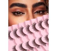 Natural Lashes That Look Like Extensions Strip Lashes Natural Look Thin Band Eyelashes 13mm Eye False Eyelashes Foxy Eye Lashes 12 mm 7 Pairs