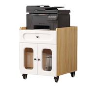 Natural Lateral File Cabinet on WheelsThickened Board Storage for Home Office Rounded Corner Design A4 Letter Size 60x50x58cmStylish and Functional Office Organization