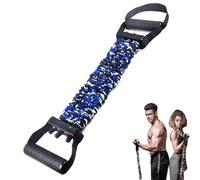 Natural Latex 3-Hole Resistance Stretcher,Chest Expander Stretch Bands for Men, Elasticity Exercise Bands, Full-Body Basic Training (Blue(135lbs))