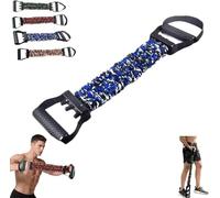 Natural Latex 3-Hole Resistance Stretcher,Chest Expander Stretch Bands for Men,High Elasticity & Tear Resistant Exercise Bands,Full-Body Basic Training,Strength & Ab Workouts (Blue(135lbs))