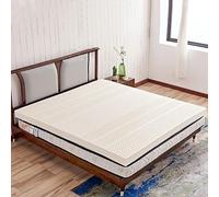 Natural Latex Mattress,King Size 100% Natural Latex Mattress Topper, 4-Inch Thick, Durable, Breathable, Comfortable, Pressure Relief for Back Pain, 76x80in, Premium Quality