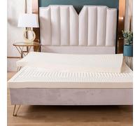 Natural Latex Mattress Topper 5cm Thick Firm &Anti-Wrle 200x220cm Viscoelastic Foam Cush for Ultimate t & Support