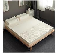 Natural Latex Mattress Topper 7-Zone Support 5cm Thick nic Bio-Latex Green Back and Lumbar Support and Form-Stable King Size 193 x 203 cm