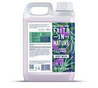 Faith In Nature Natural Lavender & Geranium Body Wash, Relaxing Shower Gel, Vegan & Cruelty Free, No SLS or Parabens, 2.5L Refill