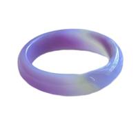 Natural Lavender Jadeite Bracelet Good Luck Round Purple Jade Bangle for Women