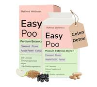 Natural Laxatives for Constipation Relief for Adults & Stool Softener Colon Detox Cleanse with Psyllium Husk. High Fibre Tablets with Flaxseed, Prune, Fennel.