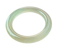 Natural Lemon Jade Bangle for Women, High Transparency Ice-like Jade Bracelet, Smooth Polished Round Gemstone Bangle, Minimalist Pale Yellow Jade Jewelry for Daily Wear & Gifting, 64 MM, Cotton, no