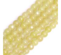 Natural Lemon Stone Gemstone Semi Precious Round 6mm Loose Beads for Jewellery Making DIY Bracelet Necklace Crafts 15''