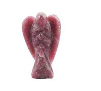Natural Lepidolite Stone Reiki Carved Spiritual Gemstone Guardian Angel Pocket " 2 inches Approx - Blessfull Healing