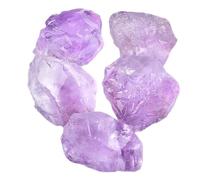 Natural Light Amethyst Rough Stone Ore Crystal Specimen Fish Tank Flower Pot Decorative Ornament Educational(100g Small 2-3cm)