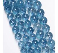 Natural Light Blue Topazs Beads Blue Crackle Crystal Loose Beads for Jewelry Making Bracelets Women Necklaces 4-12mm-Blue Topazs,8mm 46 to 48pcs
