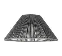 Natural Light Shade Weave Rope Rattan Ceiling Pendant Light Shade Scandi Boho Pendant Lampshade - Easy Fit (Grey)