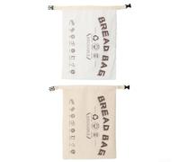 Natural Linen Bread Bags With Beeswax Lining Reusable Storage For Sourdough Keeps Fresh And Flavorful Eco Friendly Kitchen Solution 32x42cm Pack Of Two(B)