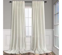 Natural Linen Curtains 108 Inches Long for Living Room 2 Panels Set Loop Pocket Back Tab Draperies Neutral Earth Tone Soft Cotton Textured Semi Sheer Linen Curtains for Large Window Vertical 9 FT Tall