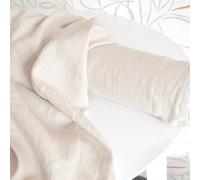 Natural Linen Fabric by The Yard - Eco-Friendly, Breathable Material for Dressmaking, Upholstery & Home Decor - Sustainable Standard (Natural Flax) (Apricot Off White, 1/2 Yard)