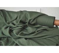 Natural Linen Fabric by The Yard - Premium Medium Weight (160-180 GSM), 58" Wide - Pre-Washed Soft Material for Dressmaking, Home Décor & Crafts (Sage Green, 5 Yard)